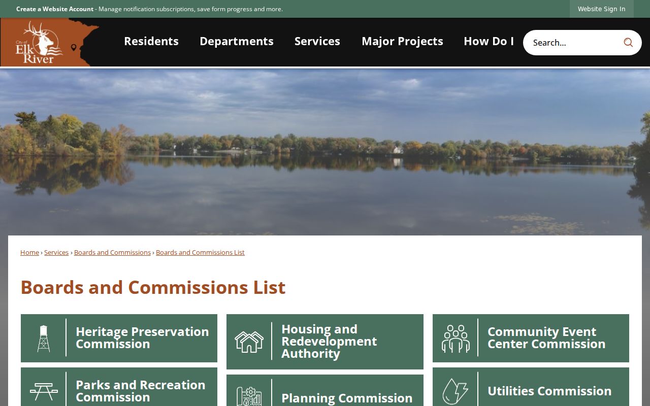 Elk River neighbors civic boards and commissions source